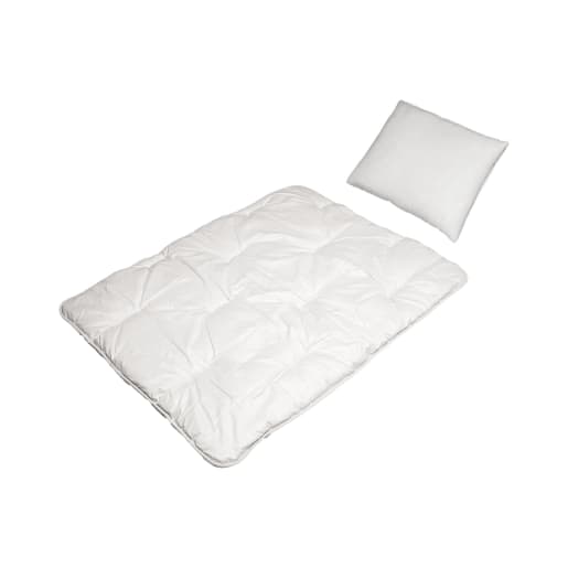 Bett-Set, klein, 2-teilig, Kissen 35 x 40 cm, Decke 75 x 100 cm