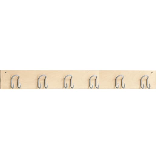 WEHRFRITZ Hakenleiste YUNA, 6 Haken, 120 cm | ab 0+ | Kleiderständer, Garderoben, Haken und Zubehör | Für Krippe & Kindergarten, Schule & Hort