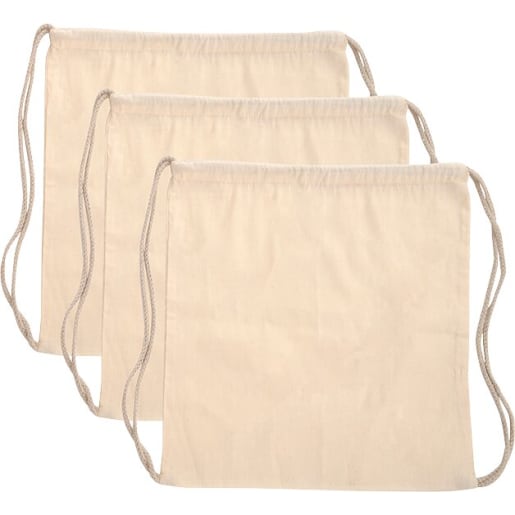 Turnbeutel zum Bemalen, 3 Stück, B37 x L41 cm