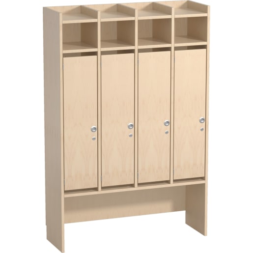WEHRFRITZ Garderobenschrank YUNA, Türen links angeschlagen, Griff rechts, 4 Felder, B 106 x H 160,4 x T 34,6 cm | ab 0+ | Garderobenschränke | Für 