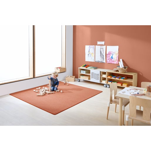 WEHRFRITZ Bauteppich, Curryrot, 2 x 2 m | ab 0+ | Teppiche und Fußmatten