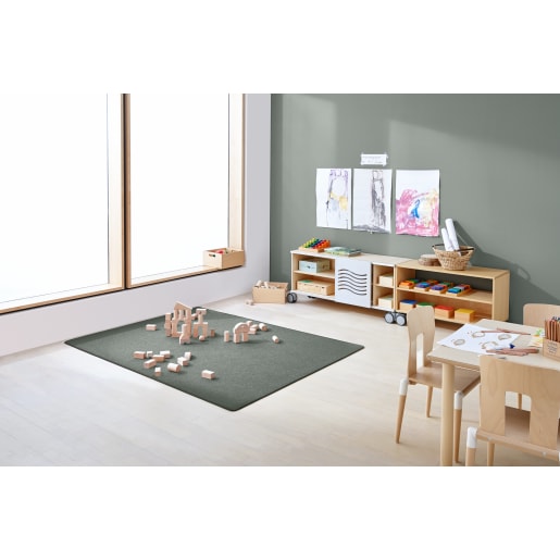 WEHRFRITZ Bauteppich, Platingrau, 2 x 3 m | ab 0+ | Teppiche und Fußmatten