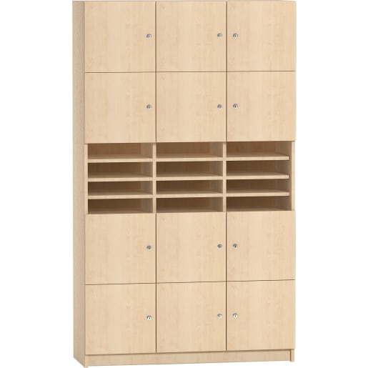 WEHRFRITZ Schließfachschrank variado, B 120 x H 191 x T 45,5 cm | ab 12+ Jahre | Hochschränke und mittelhohe Schränke | Für Krippe & Kindergarten, 