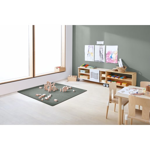 WEHRFRITZ Bauteppich, Platingrau, 2 x 2 m | ab 0+ | Teppiche und Fußmatten