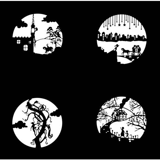 MATHMOS Märchen-Effektscheiben für Space Projektor, 4-teilig