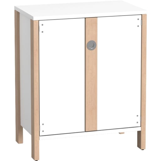 WEHRFRITZ Doppeltürenschrank Linus für Materialboxen, B 75,3 x H 93,4 (mit Rollen) x T 45,7 cm | ab 0+ | Unterschränke | Für Krippe & Kindergarten, 