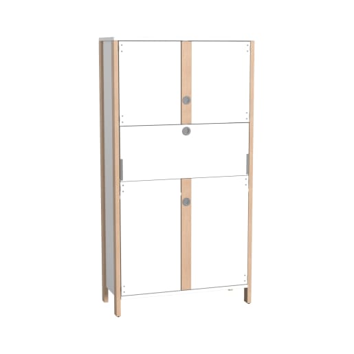WEHRFRITZ Schrank-Arbeitsplatz Linus, B 110,4 x H 208,6 (mit Füßen) x T 45,7 cm | ab 0+ | Hochschränke und mittelhohe Schränke | Für Krippe & 