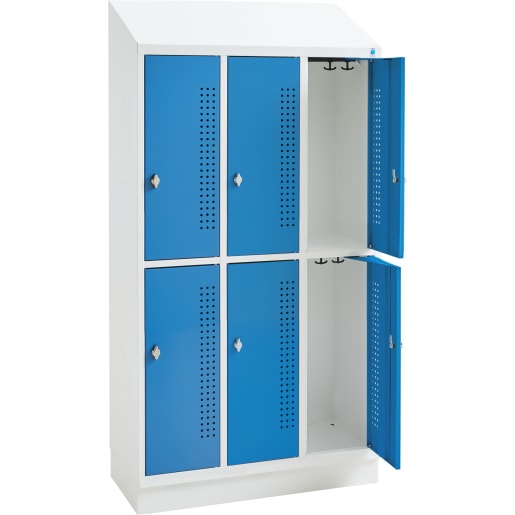 Garderobenspind 3 x 2 Fächer, B 92,5 x H 165 x T 45 cm