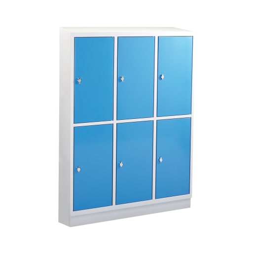 Schultaschenschrank, 3 x 2 Fächer, B 107,5 x H 165 x T 50 cm