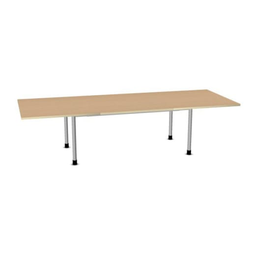 WEHRFRITZ Tisch rechteckig, ausziehbar, Metallzarge mit Gleitern, L 160/240 x B 90 cm