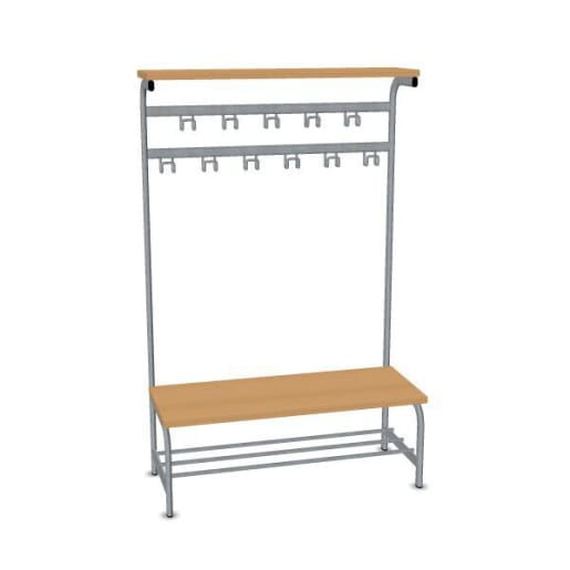 WEHRFRITZ Garderoben-Komplettelement, B 100 cm, 11 Haken | ab 0+ | Kleiderständer, Garderoben, Haken und Zubehör | Für Schule & Hort