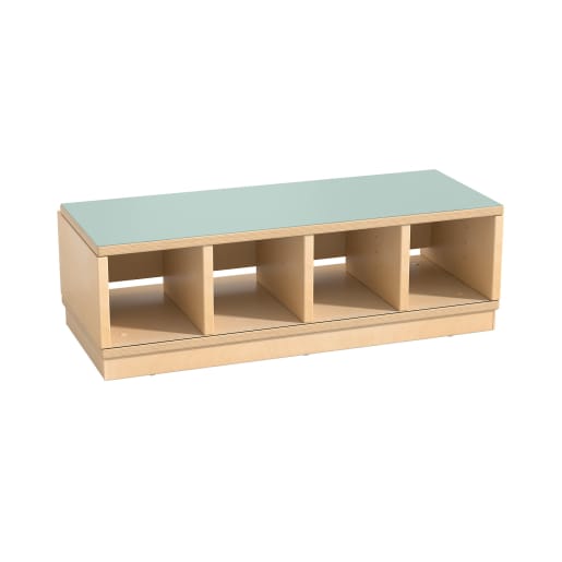 WEHRFRITZ Garderobenbank YUNA mit 4 Fächern, optional mit Metall-Einlageböden, div. Farben, B 80 x H 26 x T 33 cm | ab 0+ | Garderobenbank | Für 