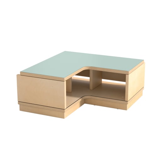 WEHRFRITZ Innenecke Garderobenbank YUNA mit 3 Fächern, div. Farben, H 26 x T 33 cm | ab 0+ | Garderobenbank | Für Krippe & Kindergarten