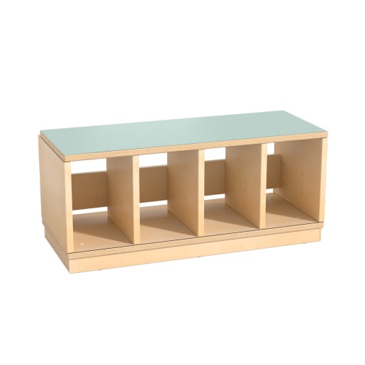 WEHRFRITZ Garderobenbank YUNA mit 4 Fächern, optional mit Metall-Einlageböden, div. Farben, B 80 x H 35 x T 33 cm | ab 3+ Jahre | Garderobenbank | Für