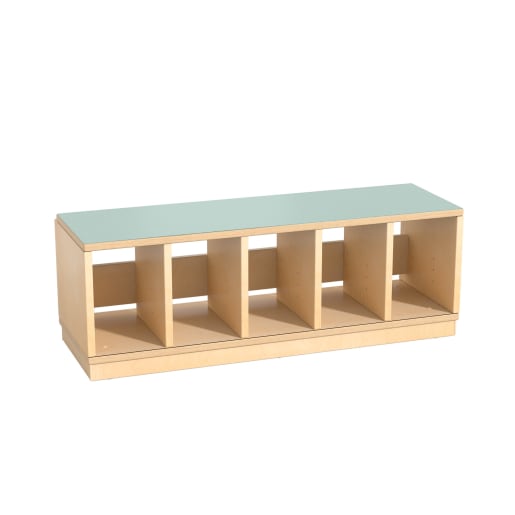 WEHRFRITZ Garderobenbank YUNA mit 5 Fächern, optional mit Metall-Einlageböden, div. Farben, B 99,5 x H 35 x T 33 cm | ab 3+ Jahre | Garderobenbank | 