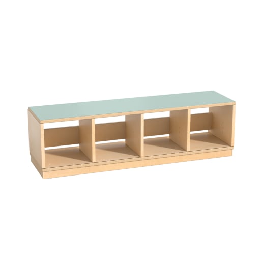 WEHRFRITZ Garderobenbank YUNA mit 4 Fächern, optional mit Metall-Einlageböden, div. Farben, B 120 x H 35 x T 33 cm | ab 3+ Jahre | Garderobenbank | 