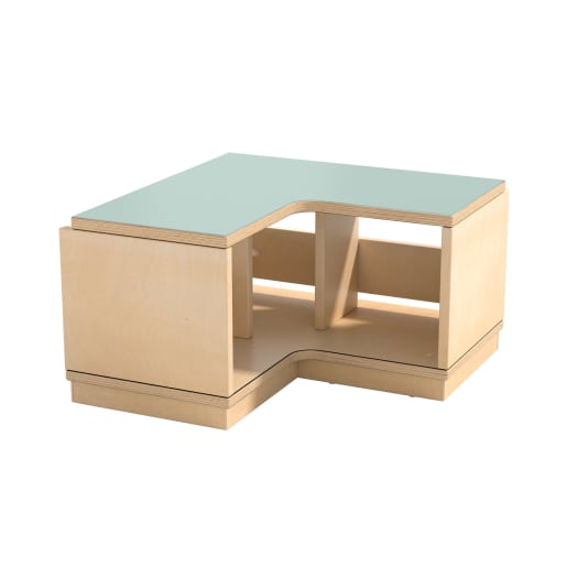 WEHRFRITZ Innenecke Garderobenbank YUNA mit 3 Fächern, div. Farben, H 35 x T 33 cm | ab 3+ Jahre | Garderobenbank | Für Krippe & Kindergarten