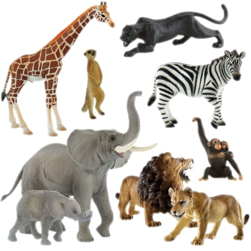 BULLYLAND BULLYLAND Safaritiere-Set, 9-teilig