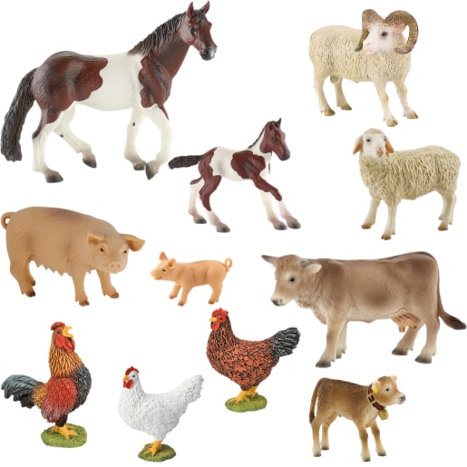 BULLYLAND BULLYLAND Bauernhoftiere-Set, 11-teilig