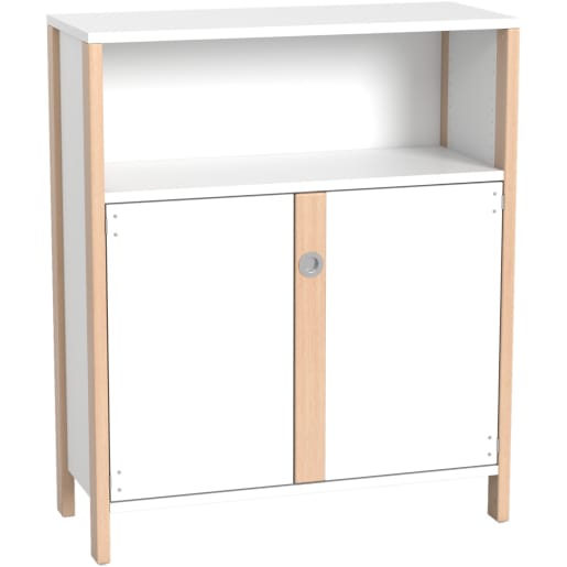 WEHRFRITZ Doppeltürenschrank Linus, B 110,4 x H 131,8 (mit Füßen) x T 45,7 cm | ab 0+ | Hochschränke und mittelhohe Schränke | Für Krippe & 
