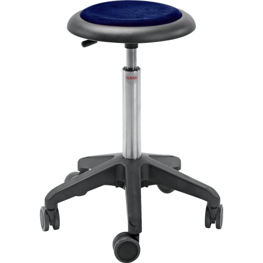 Hocker mit Rollen Kunstleder, Sitzh. 42 - 55 cm