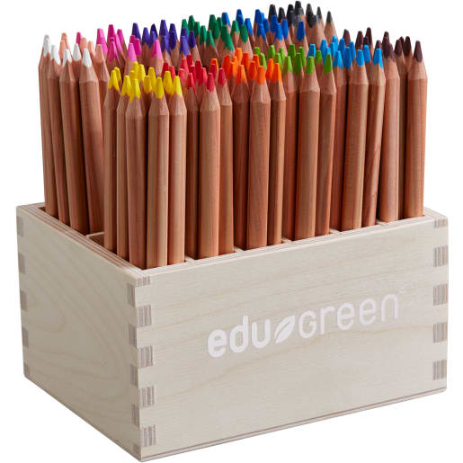 WEHRFRITZ Buntstifte Edu Green, 144 Stück | Buntstifte/Bleistifte | Für Feinmotorik, Gestalterische Kompetenzen, Krippe & Kindergarten, Schule & Hort,