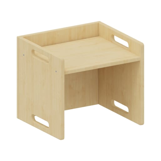 WEHRFRITZ Wendehocker, Sitzhöhe 26-35 cm, Kindergartenhocker Holz, stapelbar