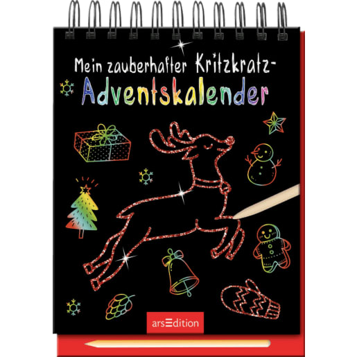 ARS Edition Mein zauberhafter Kritzkratz-Adventskalender, Kids 3-6Jahre