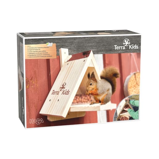 Terra Kids Eichhörnchen Futterhaus-Bausatz, Haba 306914, Natur erforschen, Kinderspielzeug Outdoor, MINT-Fähigkeiten ausbauen, Naturwissenschaften, 