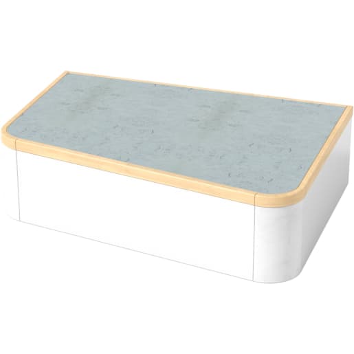 WEHRFRITZ Podest, schräg, ohne Rollkasten, H 33, Linoleum-Belag