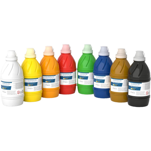 WEHRFRITZ WEHRFRITZ Acrylfarben-Set, 8 Farben à 500 ml